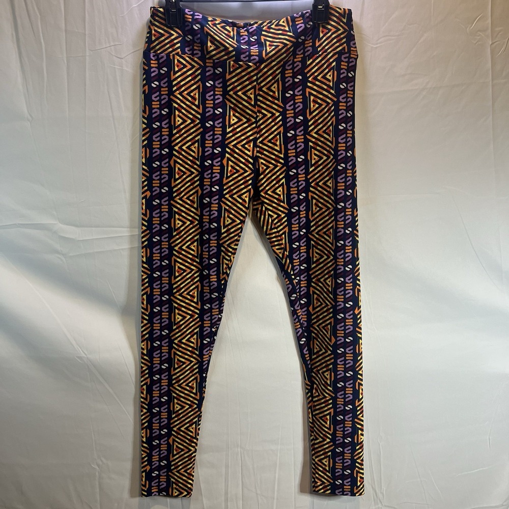 LuLaRoe Leggings  Tall And‎ Curvy NWOT Yellow Brown Geometric NEW TC